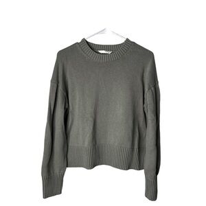 EVERLANE Women’s Quiet Luxury Organic  Cotton Boxy Crewneck Sweater Gray S